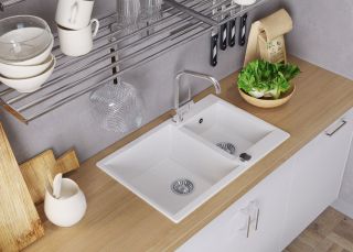 Мойка кухонная Polygran BRIG-772 белый хлопок 473417